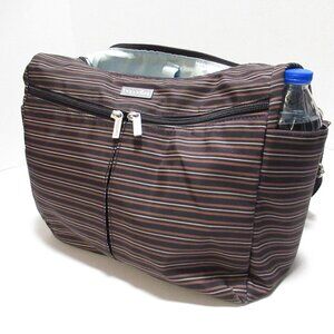 Brown Striped Baggallini Cargo Bagg